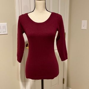 Banana Republic cashmere top burgundy XS